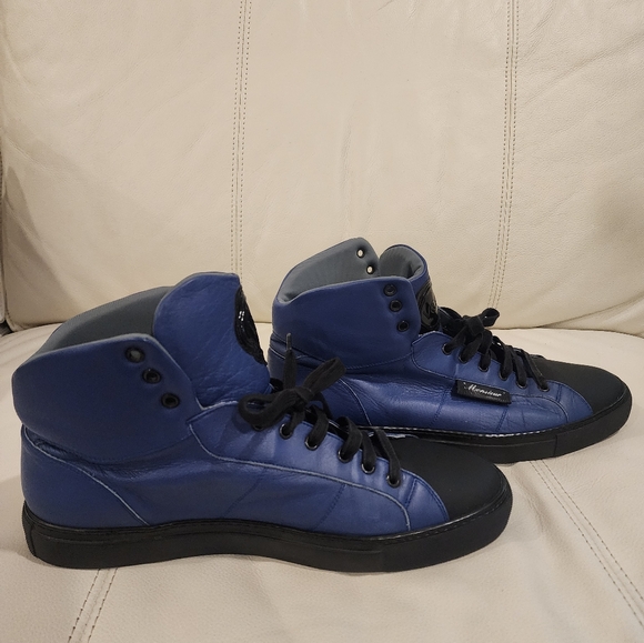 Viktor&Rolf men high sneakers; size 12, color blue/black - Picture 5 of 12